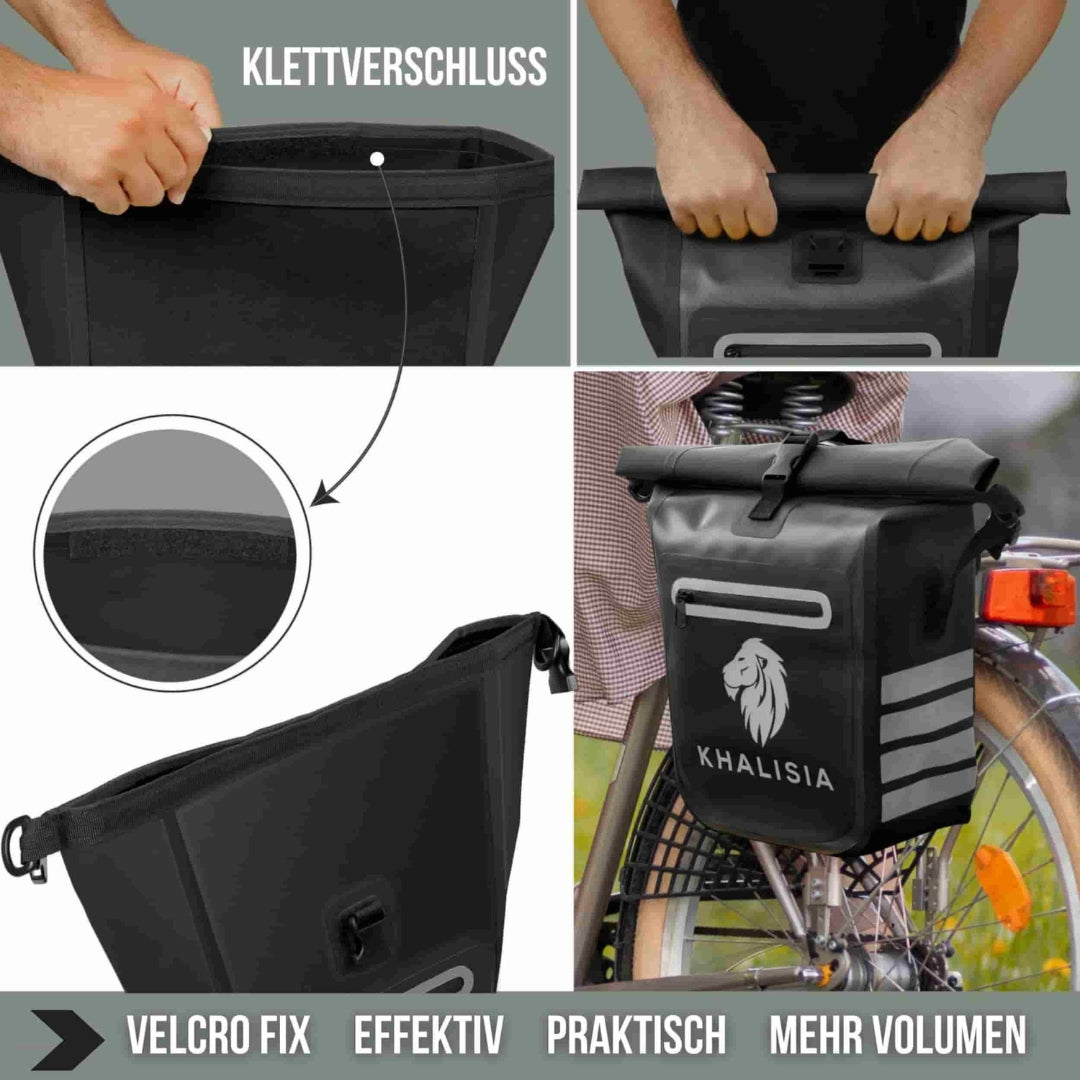 SpeedBag Fahrradtasche als Gepäckträgertasche mit 3-in-1-Funktion: Rucksack und Umhängetasche in einem