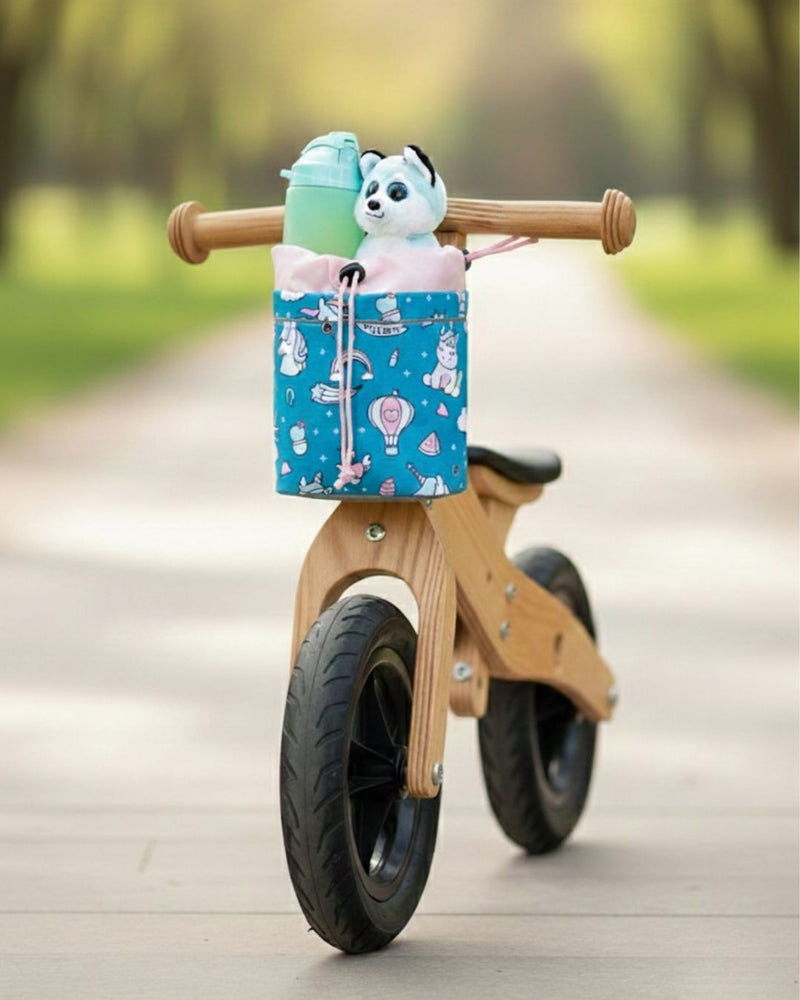 Kinder Lenkertasche am Laufrad mit sicherer Befestigung am Lenker