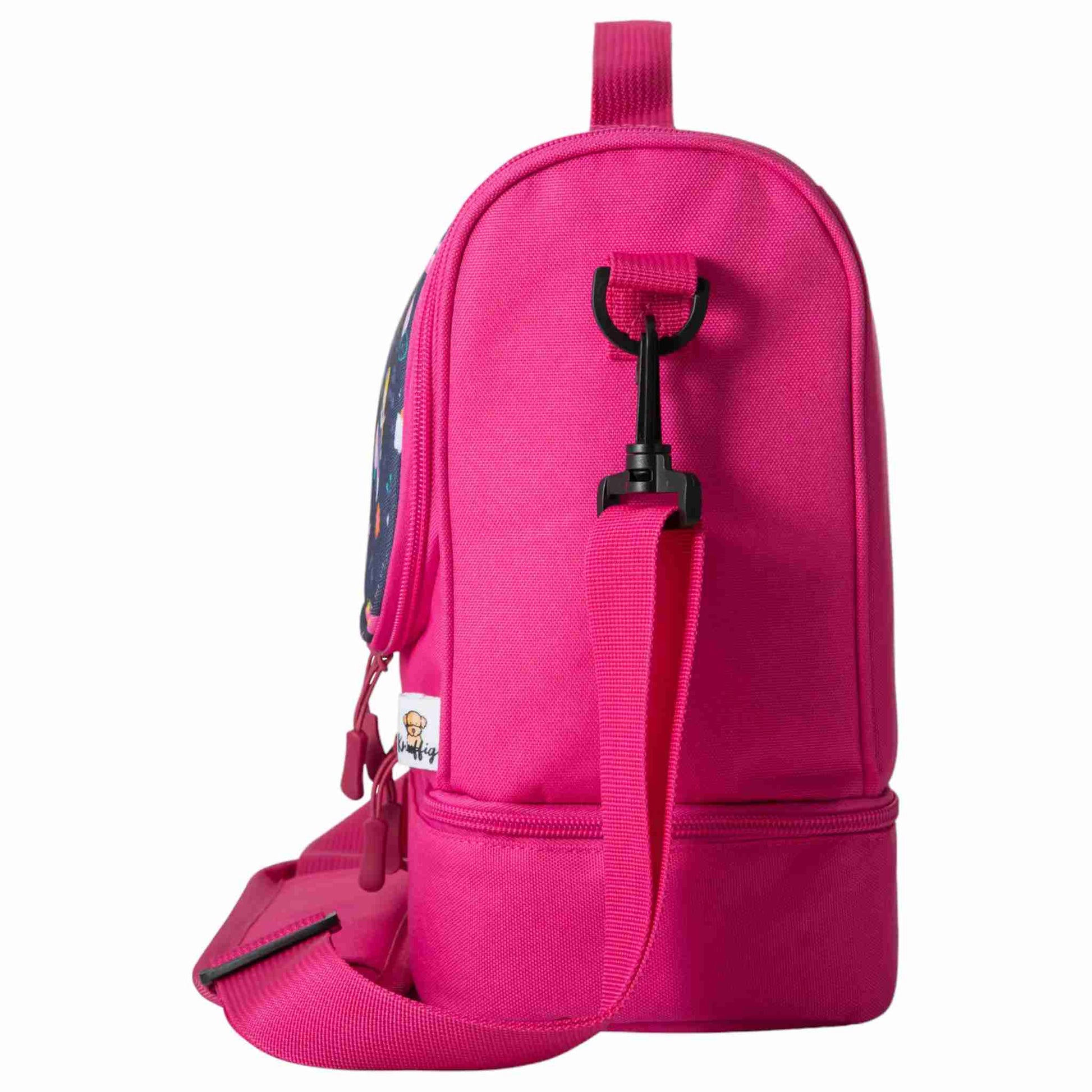 Kinder-Schultertasche in Pink mit einem verträumten Prinzessin-Motiv