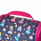 Detailansicht des robusten pinken Tragegriffs oben an der Prinzessin-Umhängetasche; ermöglicht Kindern ein einfaches Greifen und Tragen der Tasche mit der Hand.