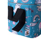Detailaufnahme der Knuffig Lenkertasche für Kinder im Einhorn-Design in Blau mit Klettverschluss